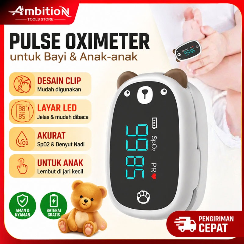Oximeter Bayi, Balita / Anak-anak Fingertip Pulse Oximeter baby / Kids