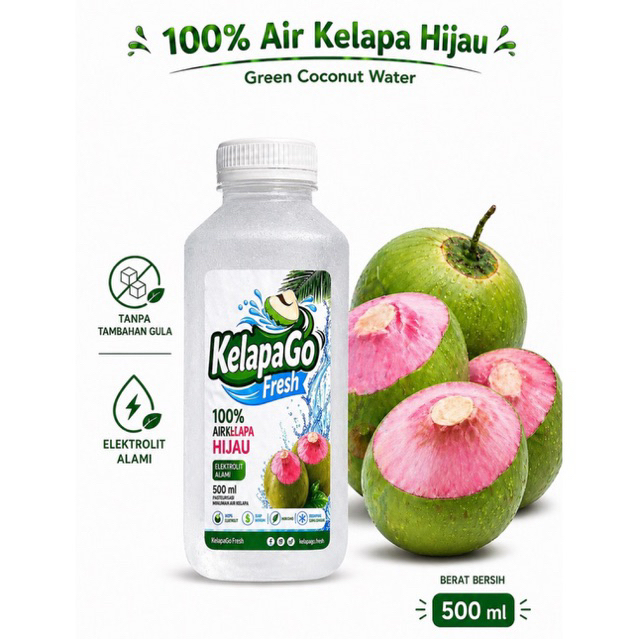 Air kelapa ijo 500ml / Air kelapa hijau murni asli / green coconut water