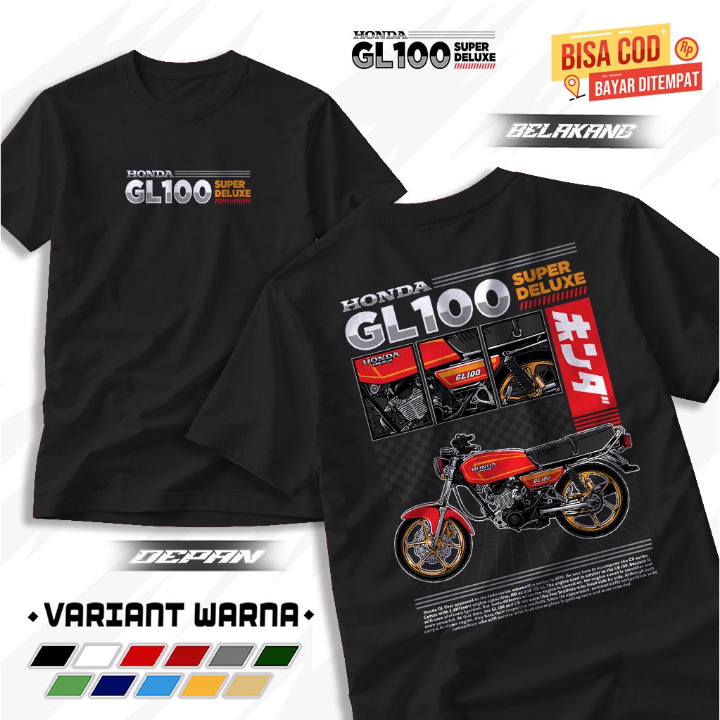 KIMFASHION - KAOS HONDA GL 100 - KAOS CB GL 100 - BAJU GL CEPEK - BAJU TERBARU