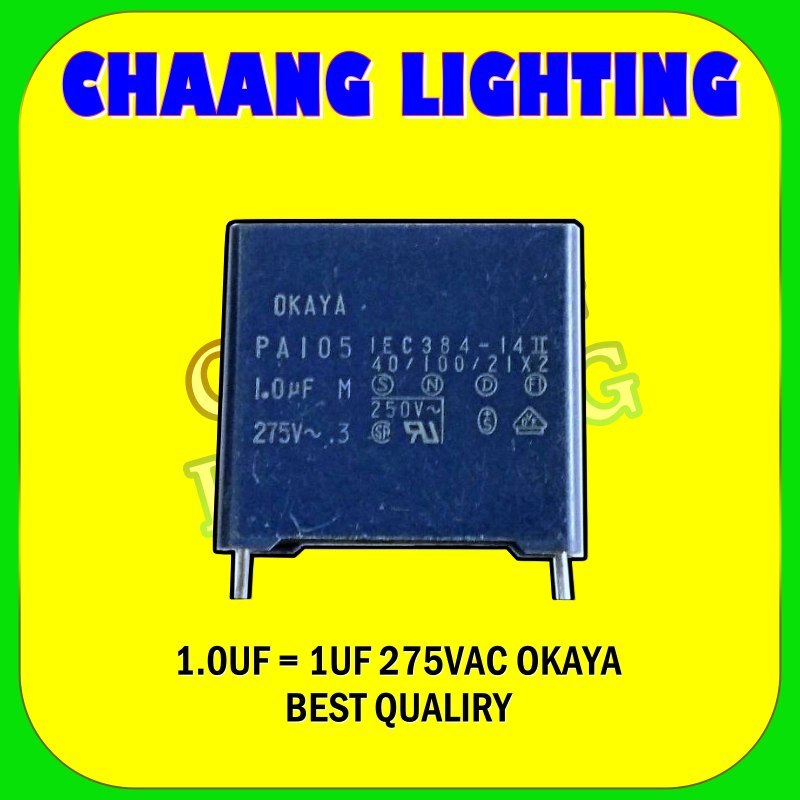 KAPASITOR MKT MKP 1UF 275 VAC OKAYA BEST QUALITY MKT 1UF 275V 1.0UF CAPASITOR 105 1uf 275V
