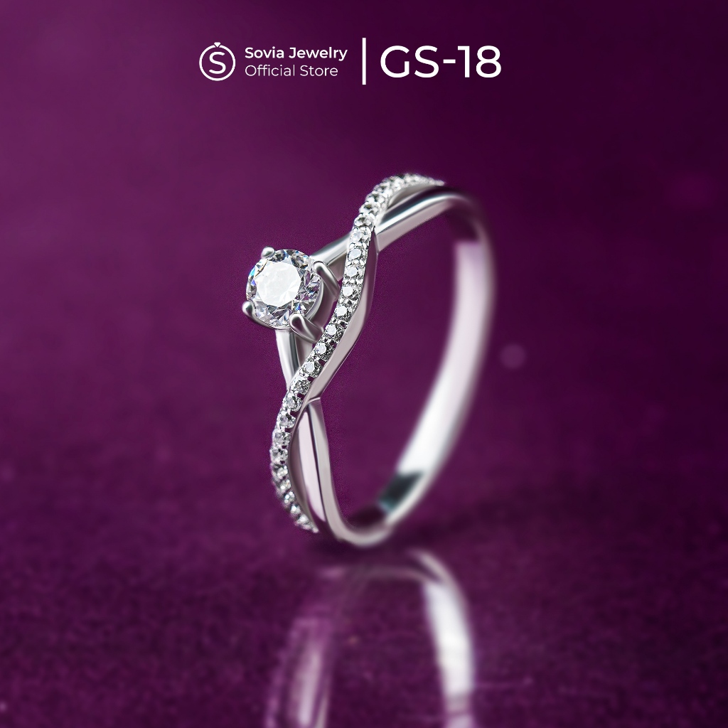 [GLAMOUR SERIES] - Sovia Jewelry GS-18 Cincin Custom Emas Putih/ Kuning Kadar 5% - 75% Cincin Lamara