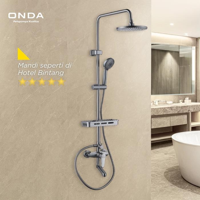 ONDA RAIN SHOWER R SUS GREY Rain Shower Onda / Rain Shower Onda Full Set