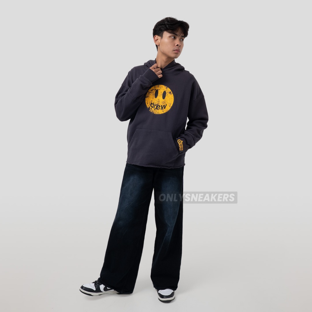 DREW HOUSE MASCOT FADED BLACK HOODIE