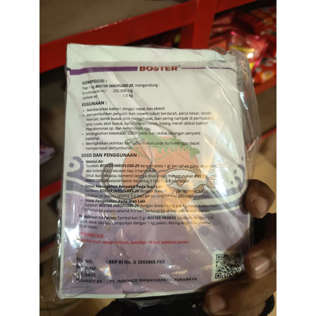 INROFLOXS 25 antibiotik ikan Isi 100gr serbuk anti bakteri