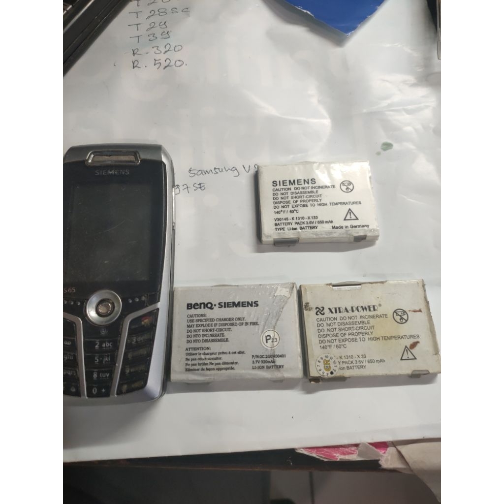 baterai hp Siemens ME75/S65/SK65/M76 barang second