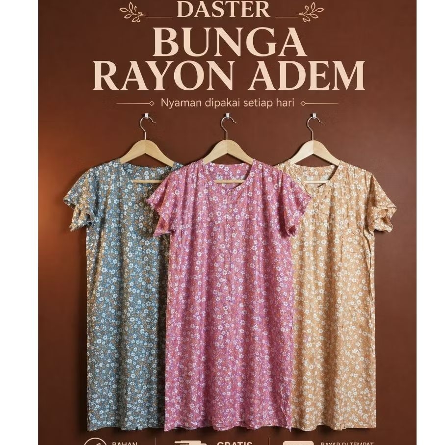 Sandang.id - Daster bunga kekinian | daster rayon | daster kekinian | daster bunga | daster adem
