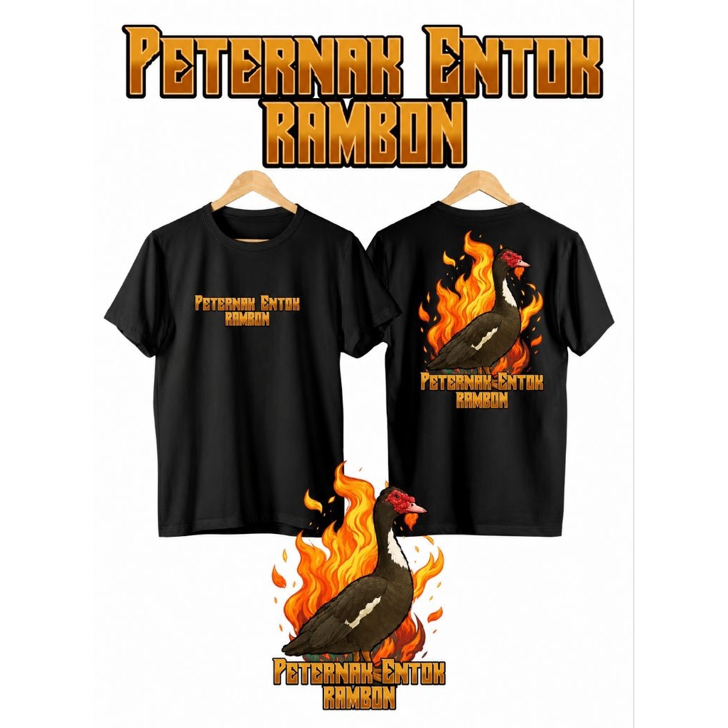 Kaos Murah Lengan pendek-PETERNAK ENTOK RAMBON//Kaos Custom//Atasan Kaos Oblong Pria