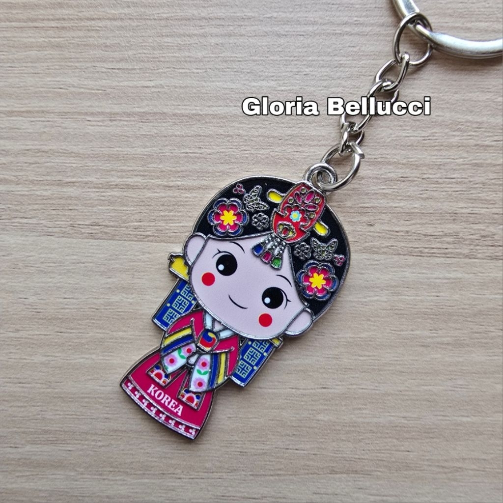 gantungan kunci korea selatan souvenir oleh oleh keychain hanbok seoul jeju