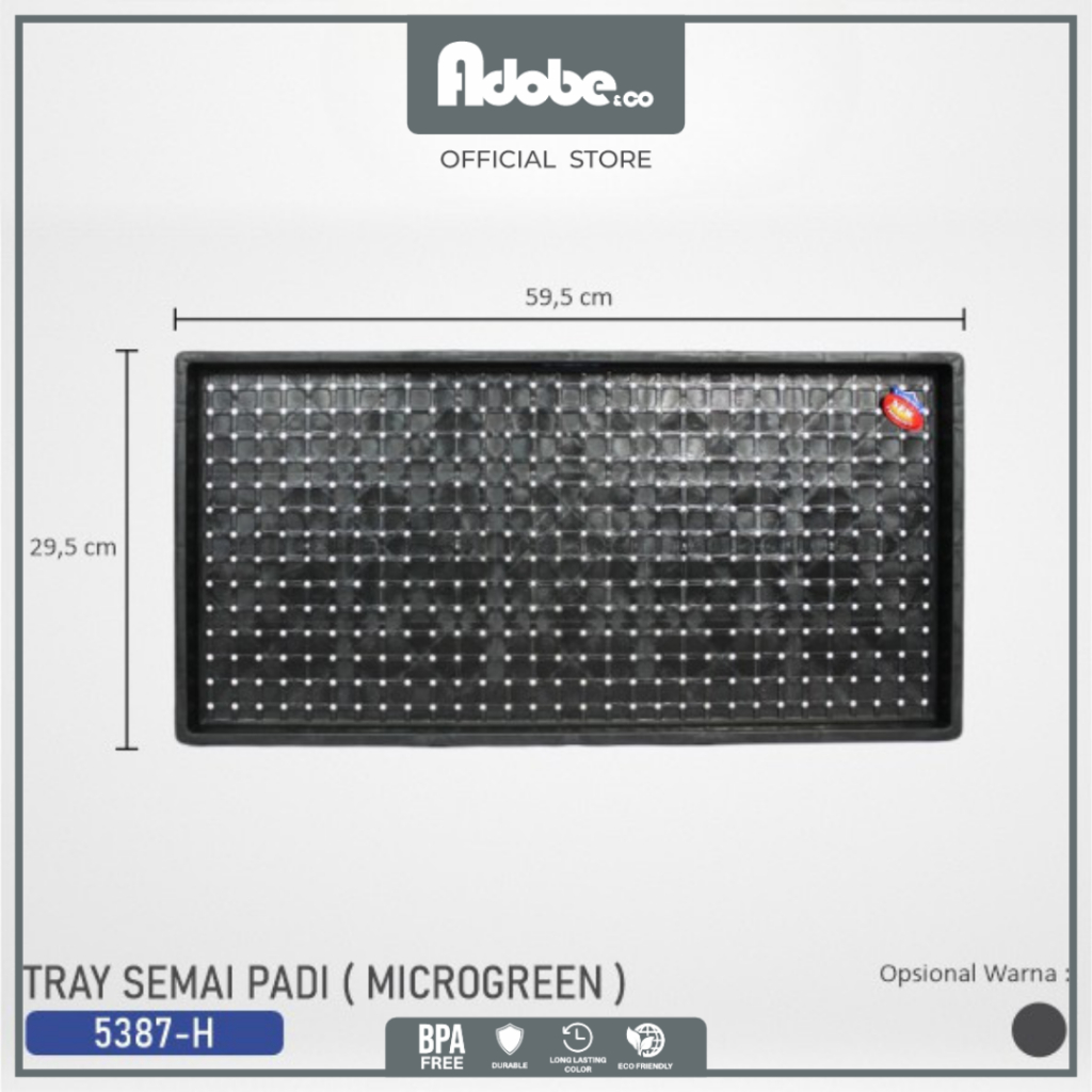 TRAY SEMAI PADI / MICROGREEN / TRAY PLASTIK - Adobe&Co