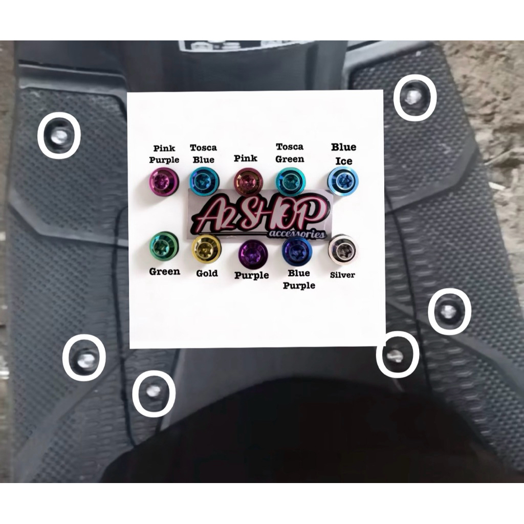 BAUT TITANIUM SET DEK INJEK BEAT DELUXE HARGA 6 BAUT
