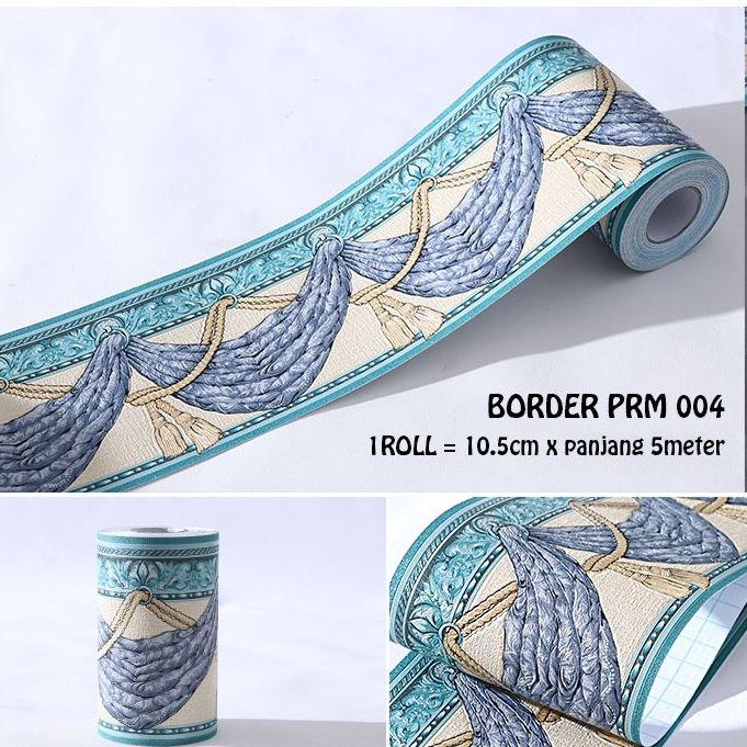 LIST BORDER STIKER PREMIUM 004 WALLPAPER WARNA BIRU TUA WALLSTIKER DEKORASI DINDING TEMBOK RUMAH DAP