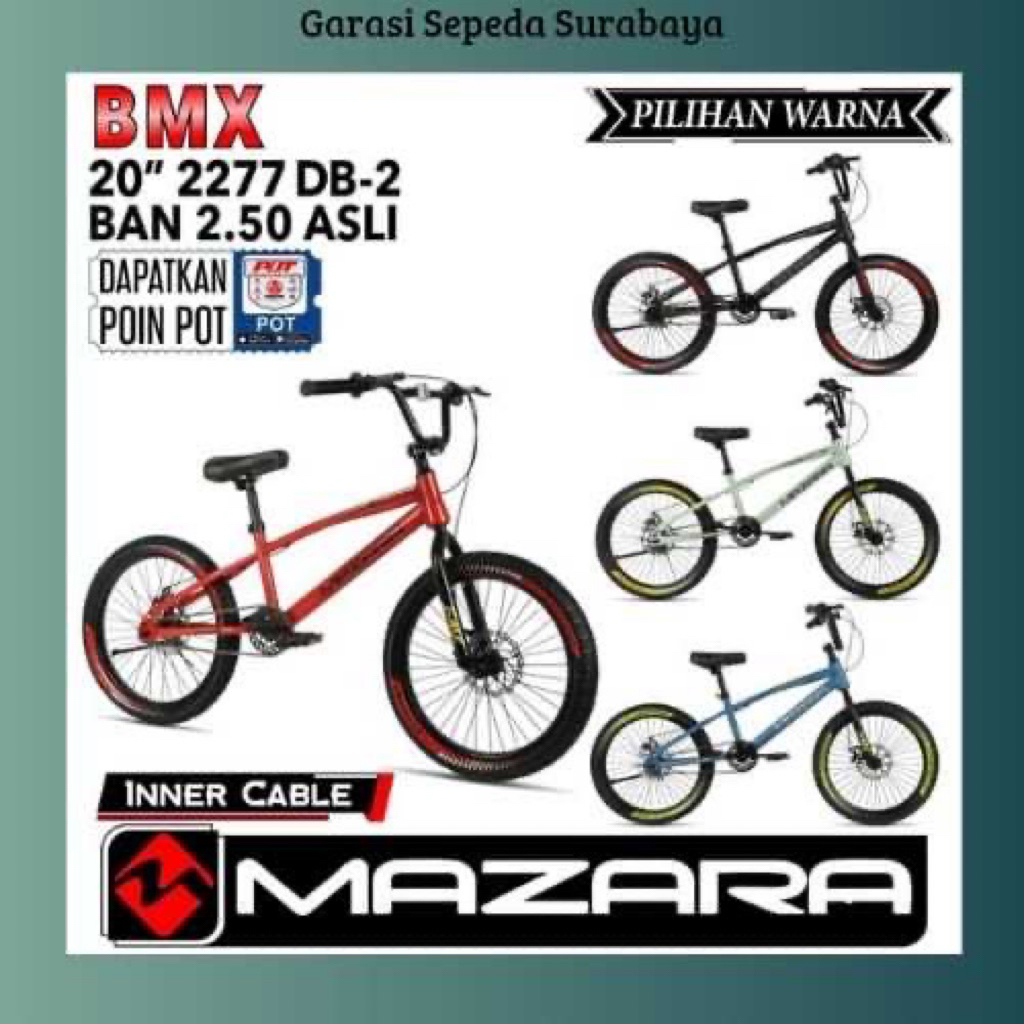 (Khusus Kargo ) Sepeda Anak cowok bmx ring 20 Mazzara 2277-2 Rem cakram | Sepeda Bmx mazzara 2277-2 