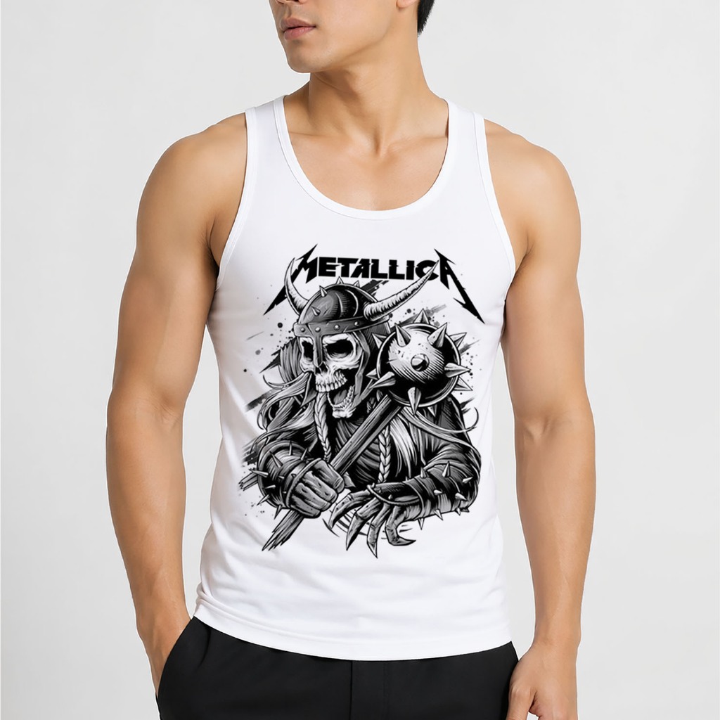 SINGLET PRIA DEWASA / KAOS DALAM PRIA / T-SHIRT DISTRO / SINGLET PRIA PREMIUM / METALLICA