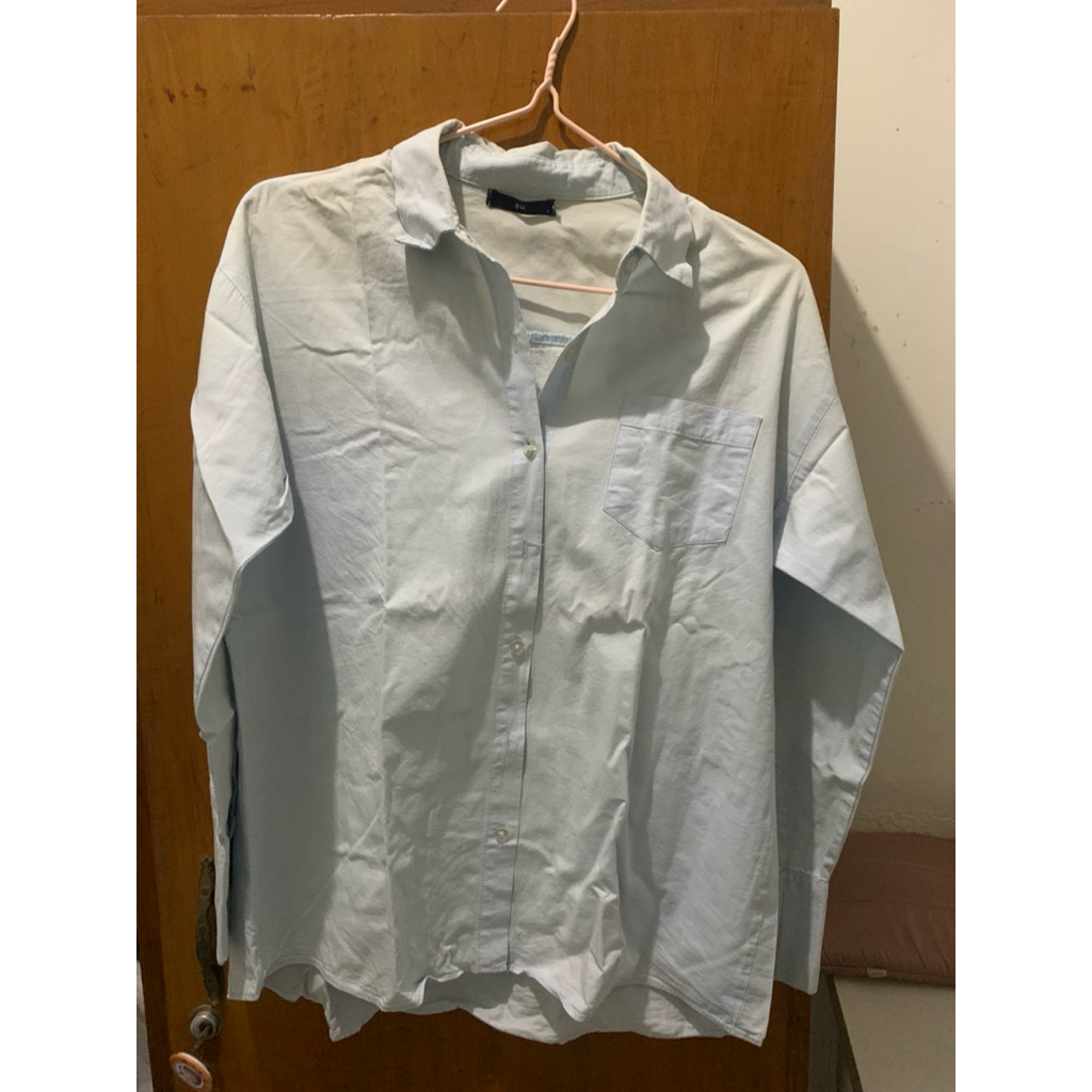 GU Shirt Baby Blue Oversized