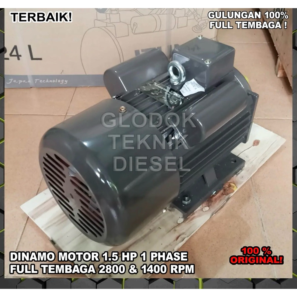 DINAMO 1,5HP MAESTRO / dinamo listrik tembaga 1,5hp maestro