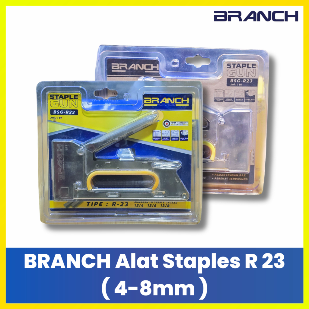 BRANCH Staples Gun Manual R23 (4-8mm) - Steples Tembak Bodi Besi Kuat