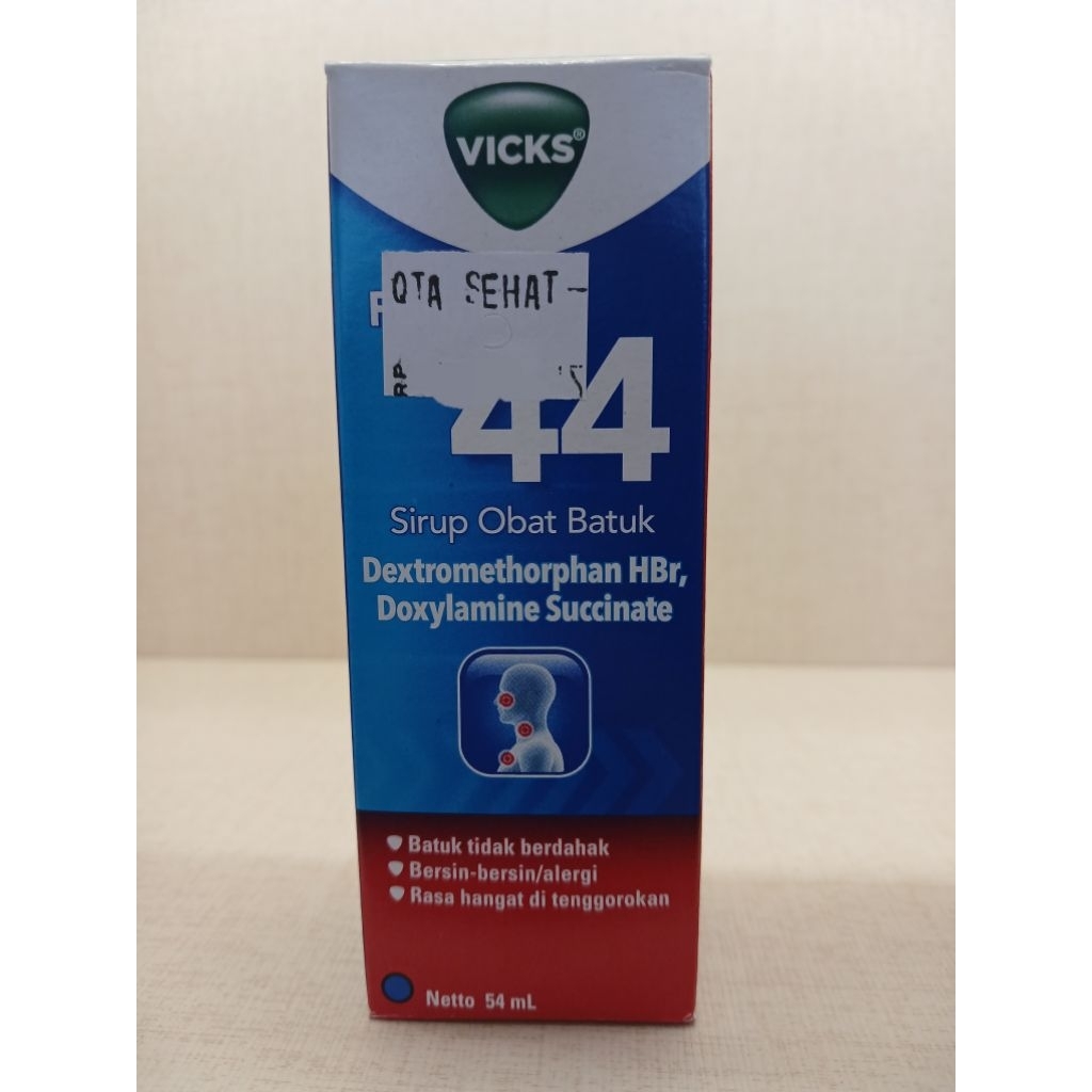 Sirup Obat Batuk Dewasa Vicks Formula 44 27ml - Meredakan Batuk Kering & Bersin