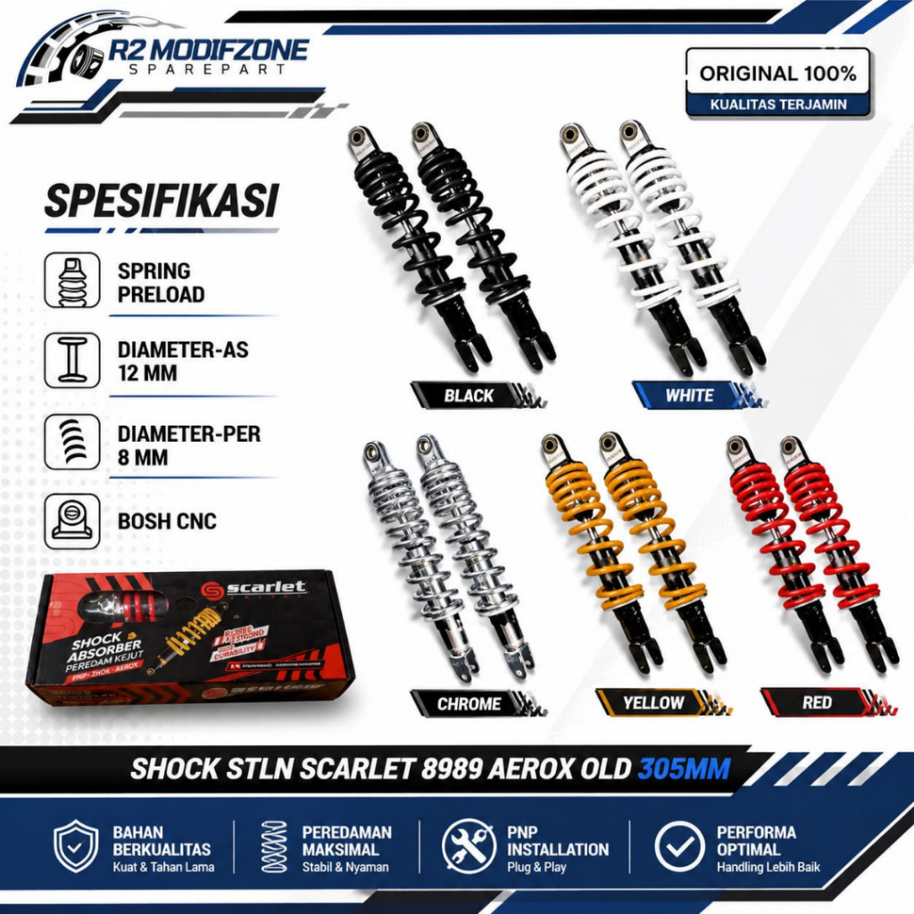 Shockbreaker STLN 8989 Aerox Old 305mm "Original Scarlet"