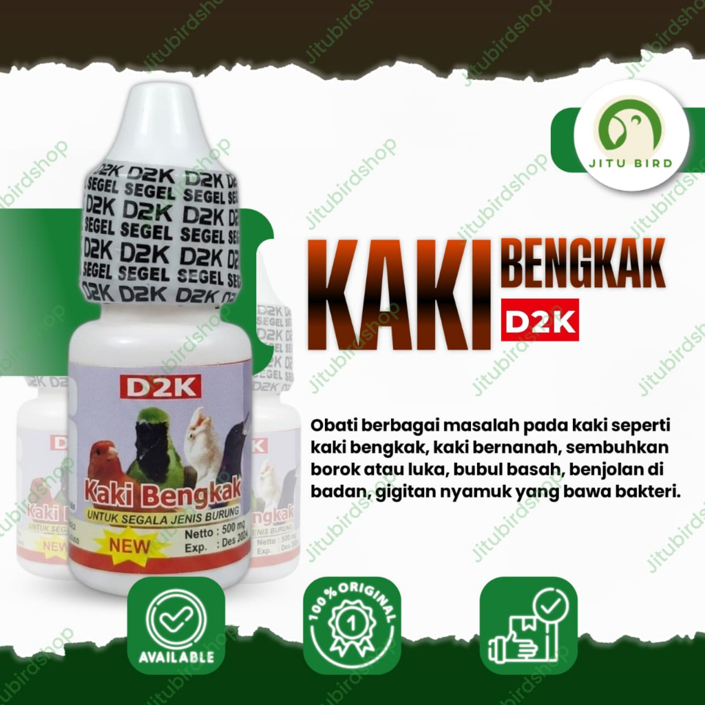 Kaki Bengkak D2K Obat Burung Sakit Kaki Bengkak Luka Iritasi