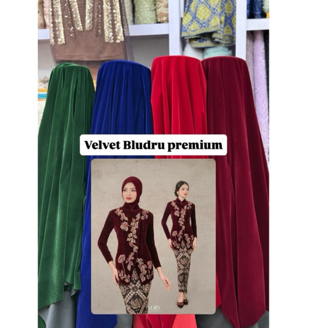 velvet premium Bludru / kain Bludru premium / velvet baju pernikahan