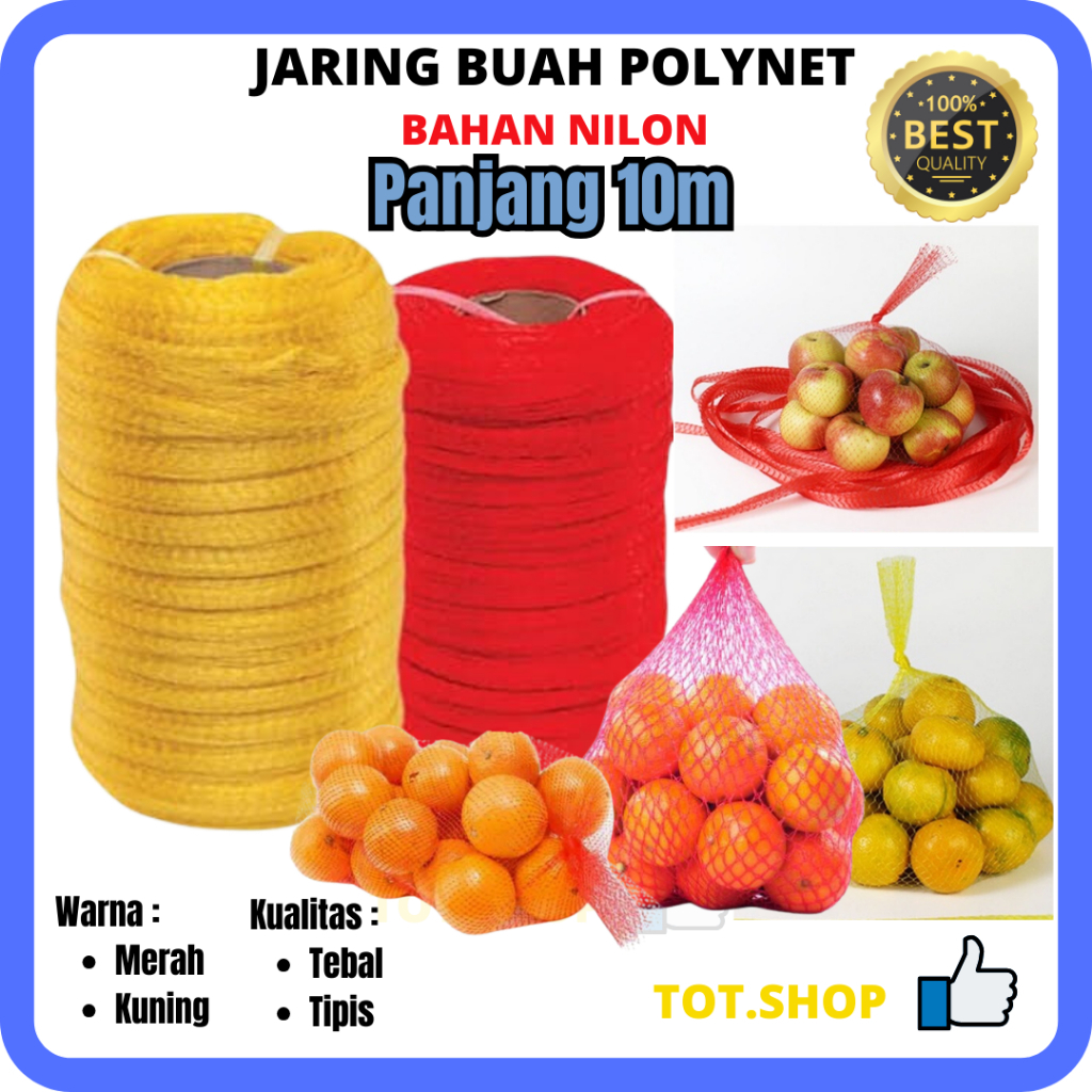 Polynet jaring buah roll kecil (100 meter) jaring buah jala buah mudah dipakai