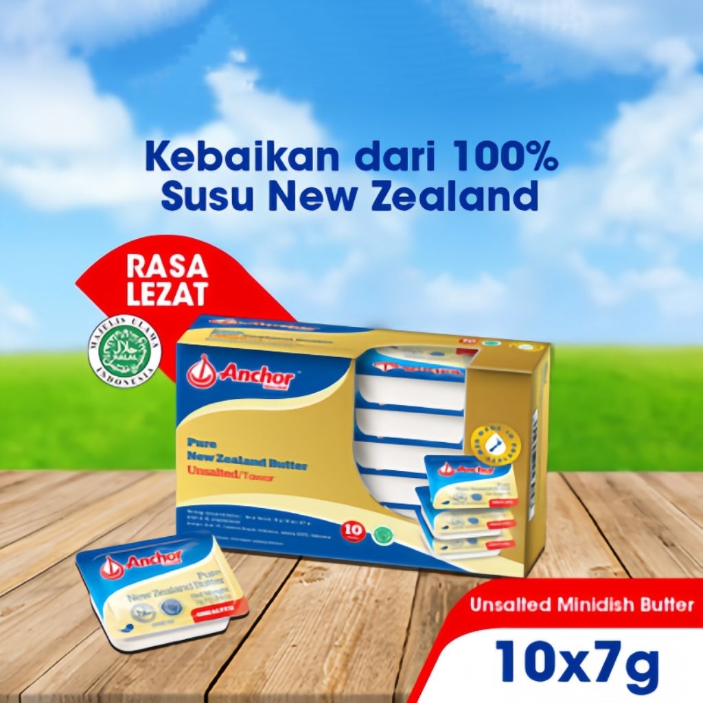 ANCHOR UNSALTED BUTTER MPASI  7GRAM ISI 10 PCS