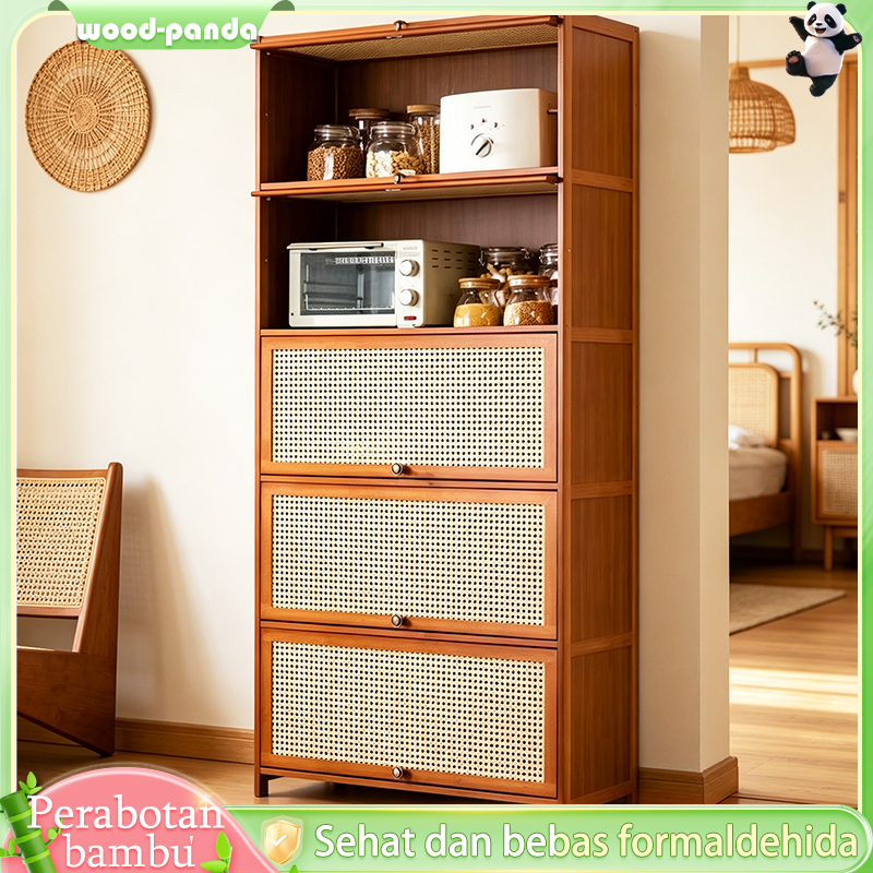 Lemari Dapur Lemari Piring Rak Dapur Serbaguna Rak Piring Tertutup Rak Susun Serbaguna