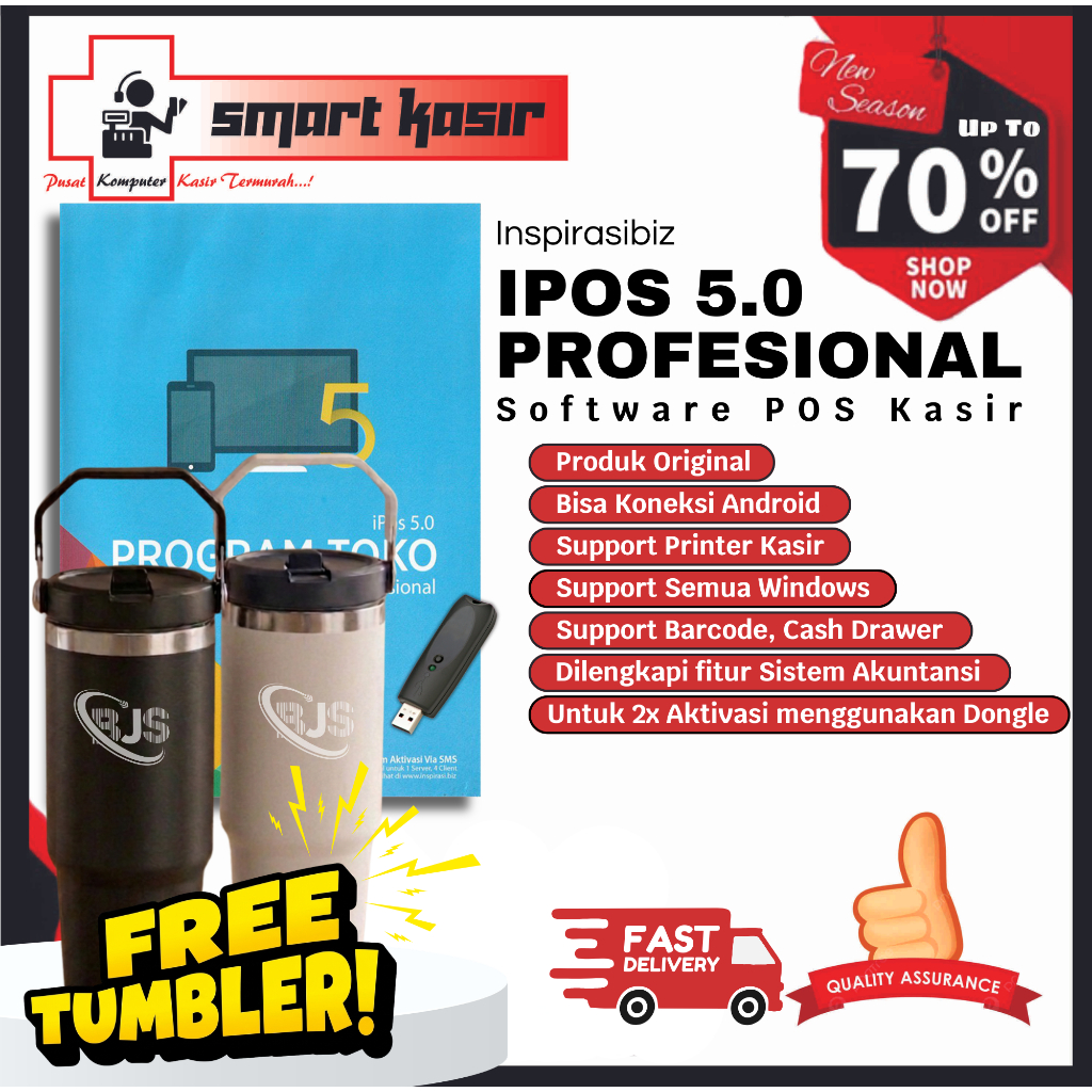 Program Kasir Toko IPOS 5.0 Profesional (Dongle Edition) | Program Kasir IPOS 5 Profesional DONGLE |
