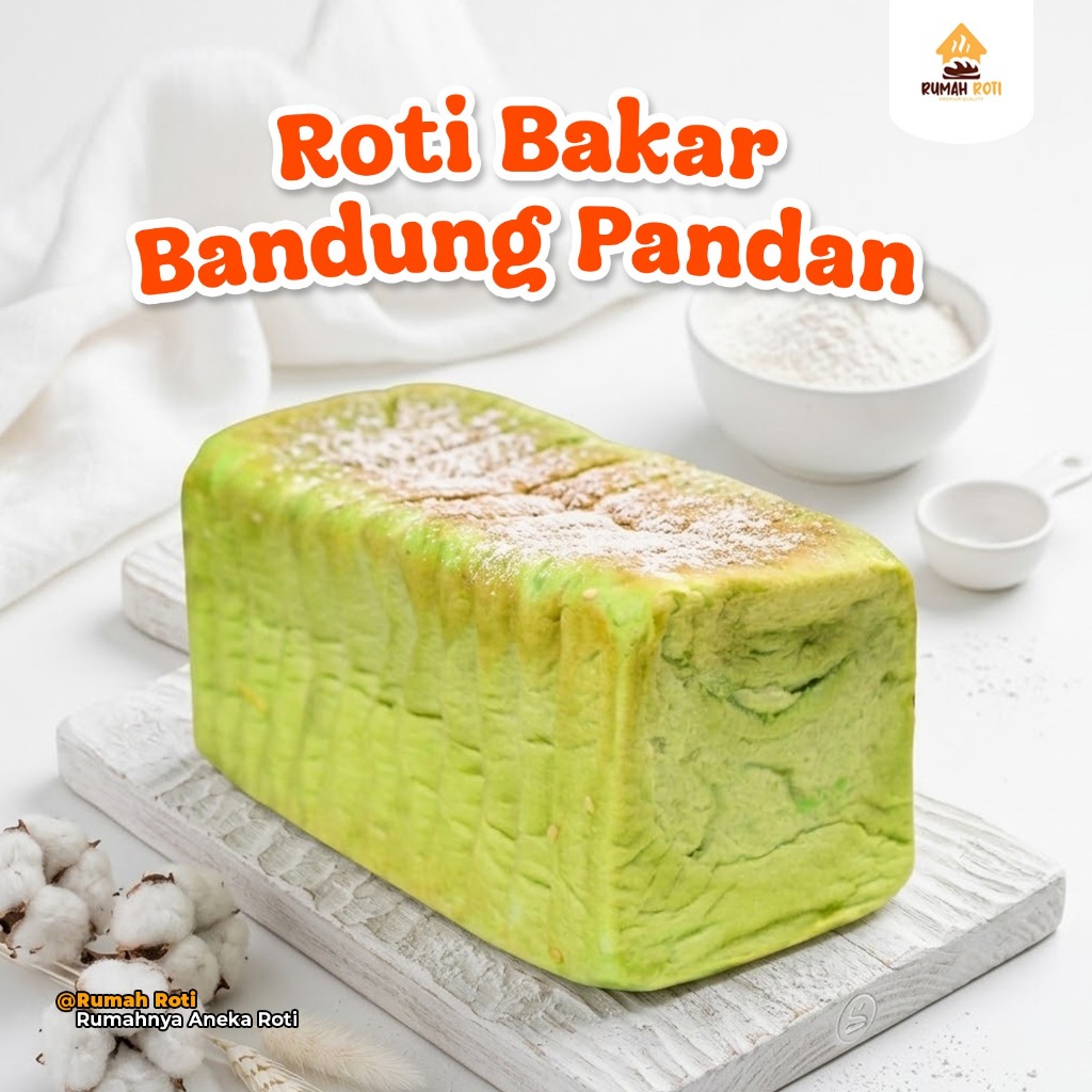 Roti Bakar Bandung Pandan Isi 2 Pcs Super Lembut Premium
