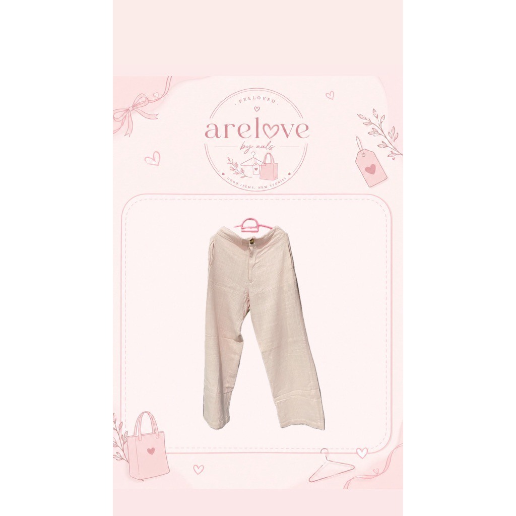 Celana kulot soft pink