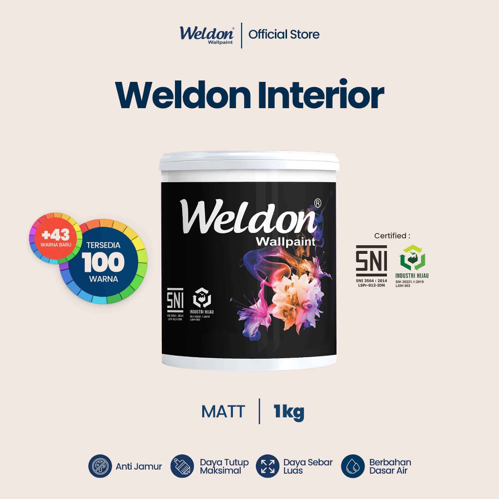 Weldon Interior - Cat Tembok Interior (1kg)