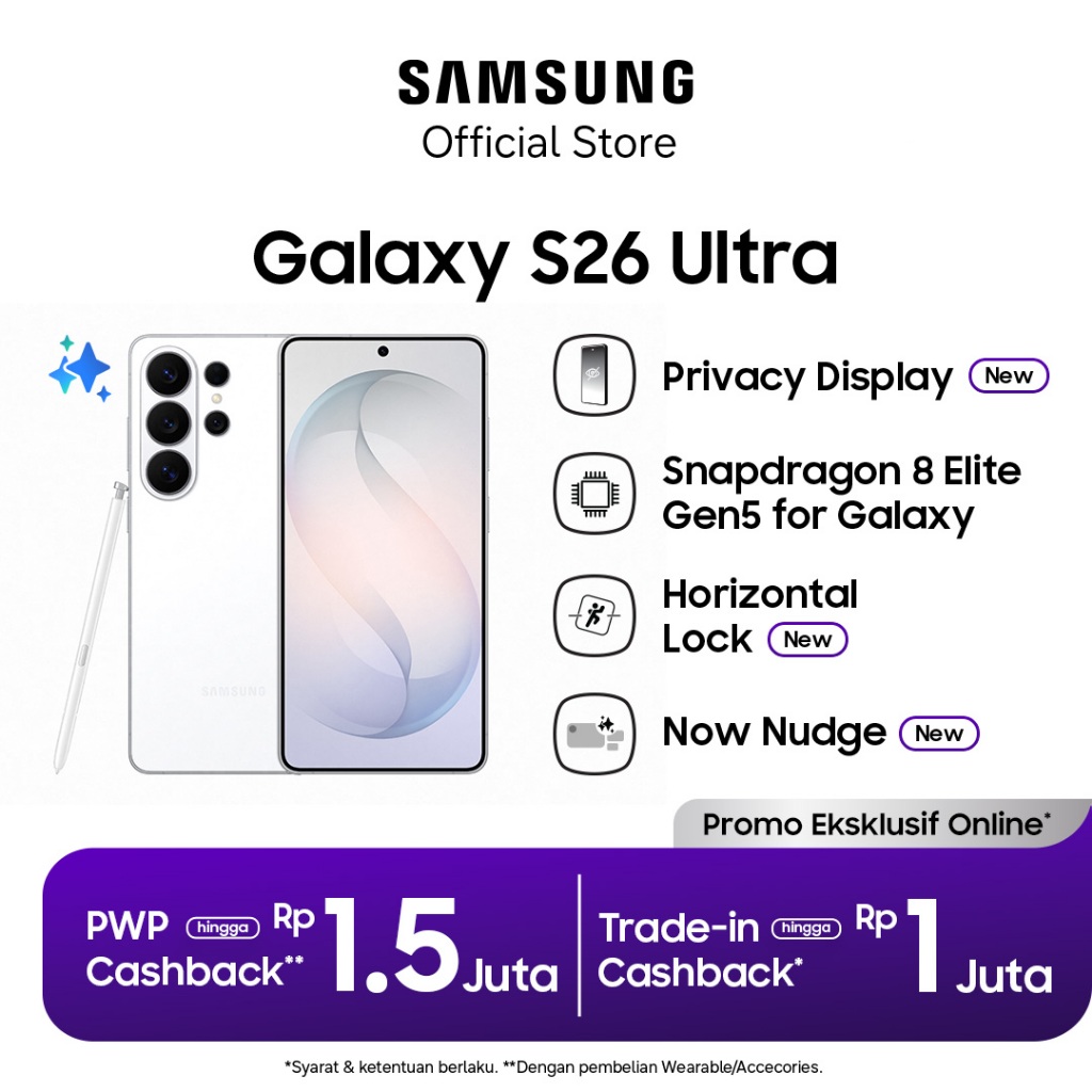 Samsung Galaxy S26 Ultra 12/512GB - White | Hp AI | Privacy Display