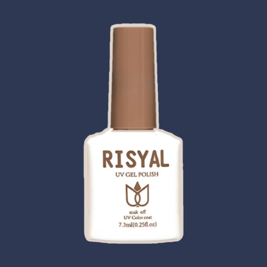 Risyal UVLED Nail Gel Polish Kutek Biru Abu-Abu Gelap (New) (kutek murah navy dark blue biru tua ash