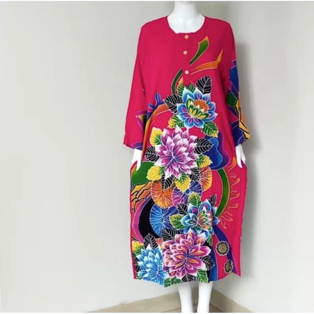 DASTER KENCANA UNGU LENGAN PANJANG BUSUI MODEL TERBARU BAHAN KATUN RAYON PREMIUM