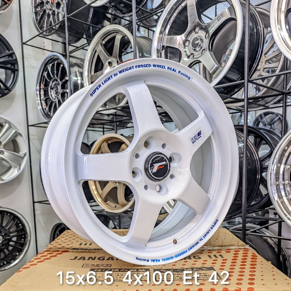 Velg Real Racing R2 R15 Pcd 4x100 Lebar 6.5 Et 42