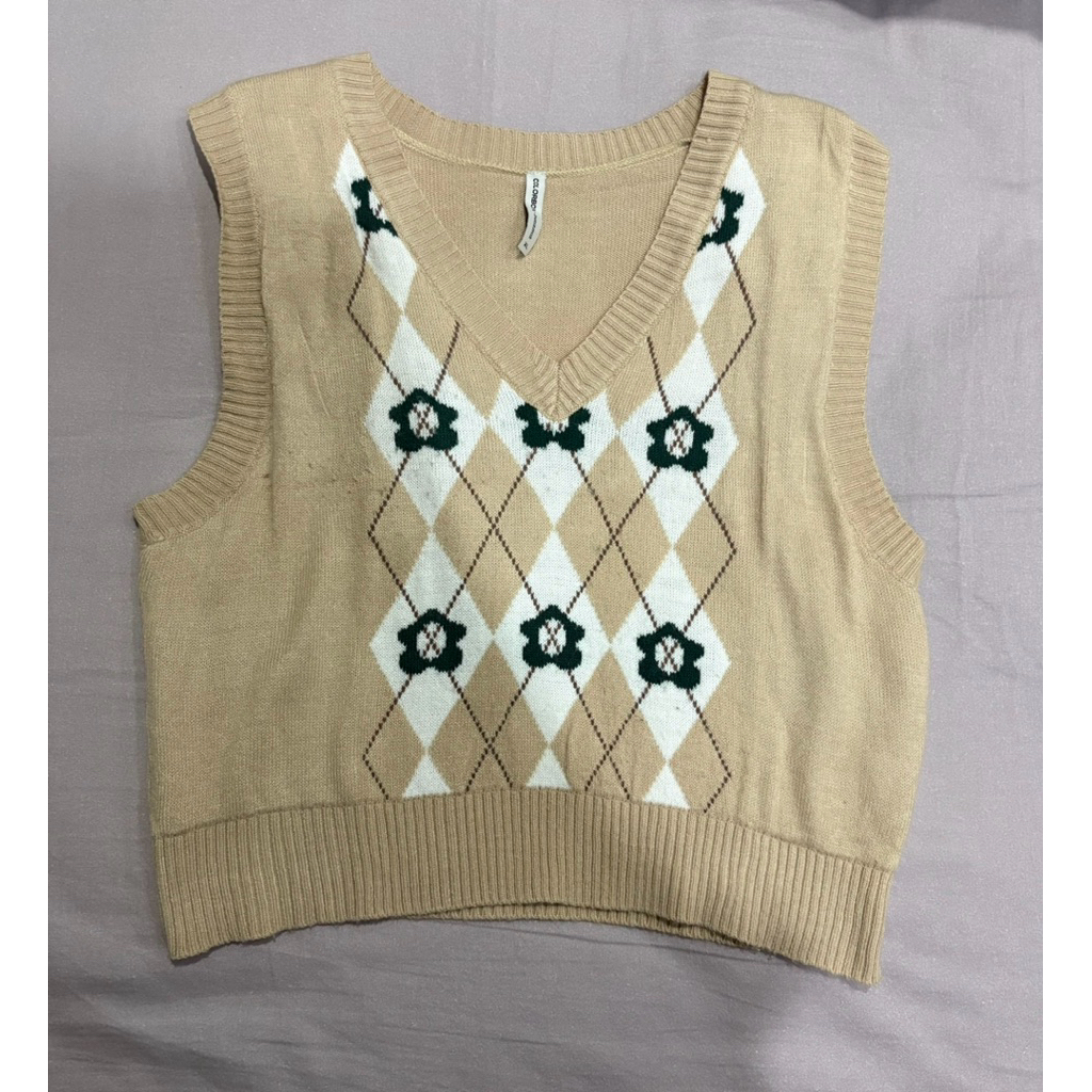 preloved COLORBOX vest rompi wanita atasan wanita rajut