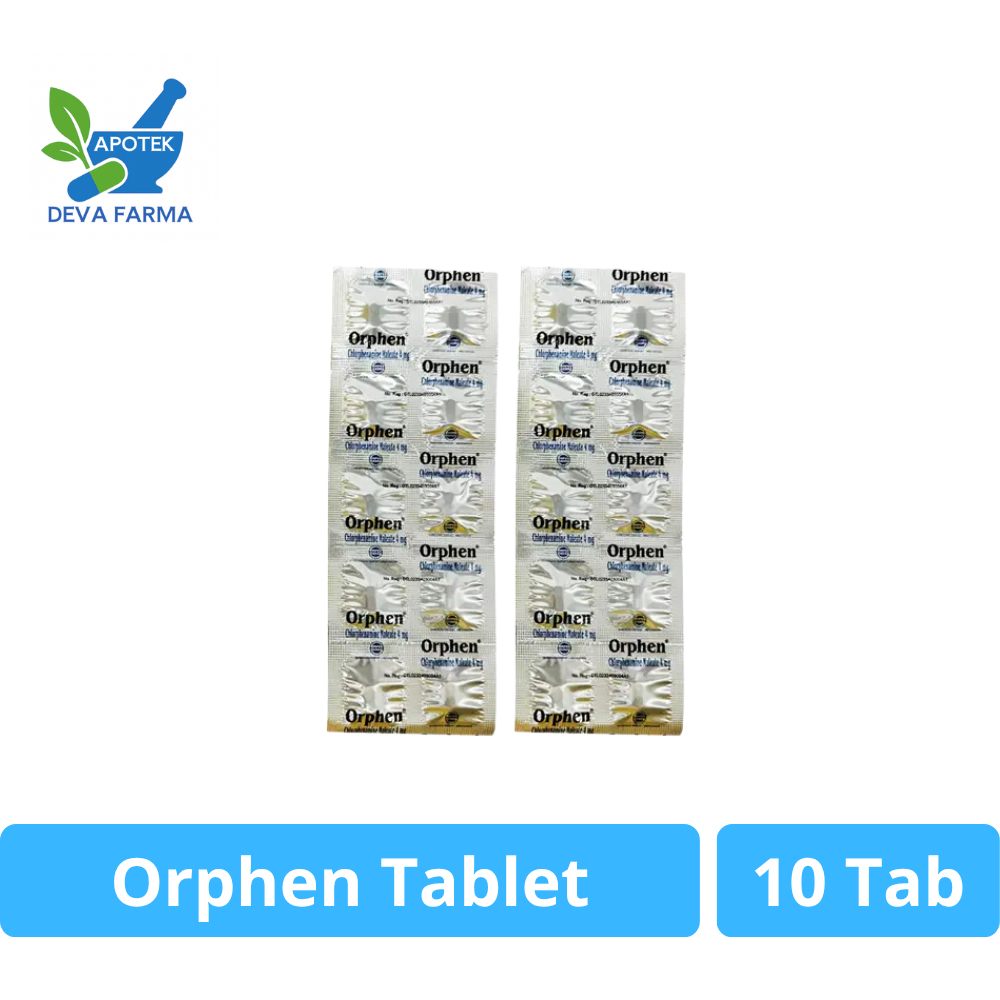 Obat Alergi Orphen 4mg - Meringankan Gatal dan Rhinitis, Antihistamin Efektif