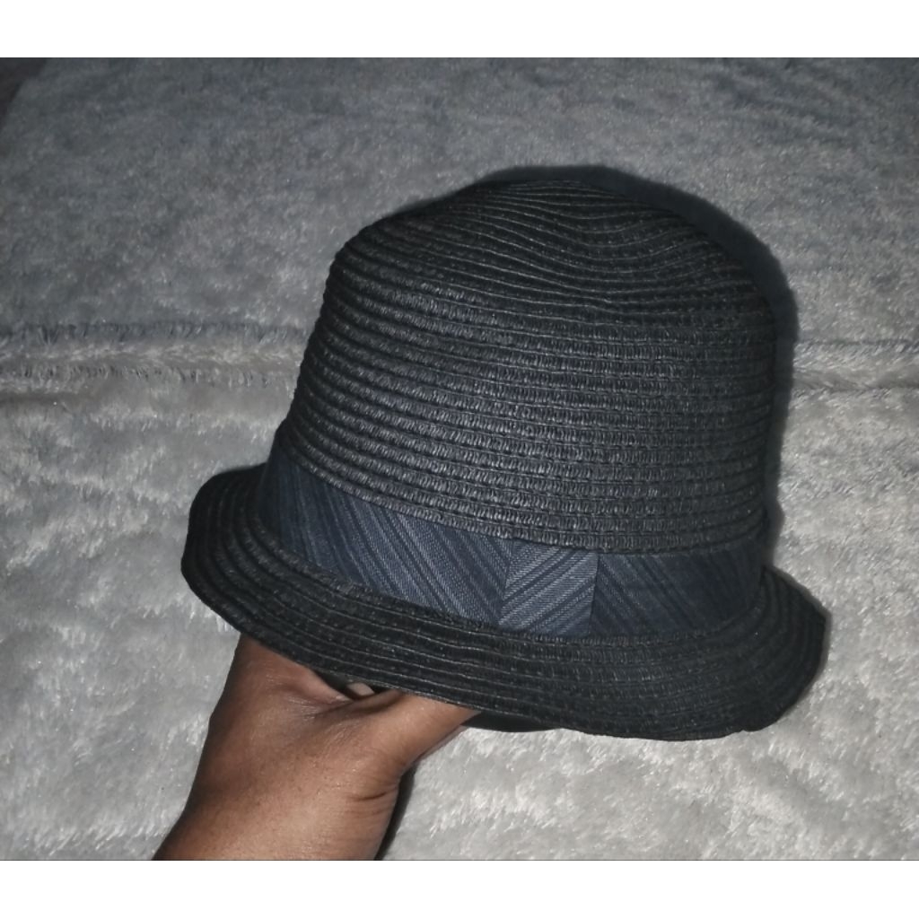 Topi Fedora/Laken model bulat BRONER size 58-59cm Second