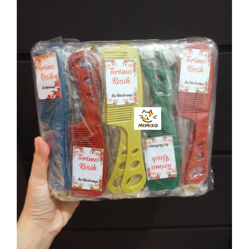 Souvenir pernikahan sisir, sisir souvenir pernikahan include kartu ucapan