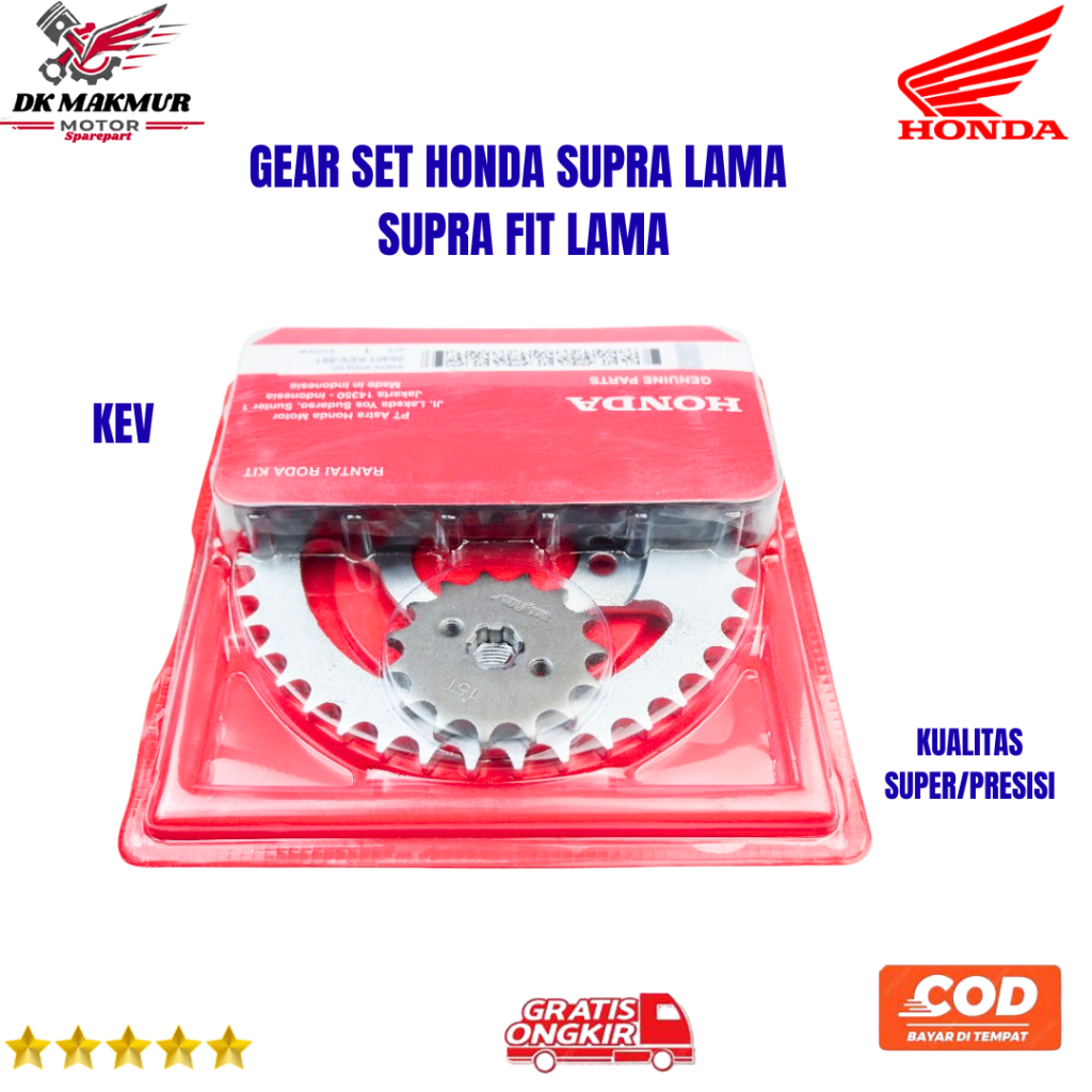 ori gir supra fit lama - Gear Set Honda Supra Lama  06401-KEV-881 DK makmur motor
