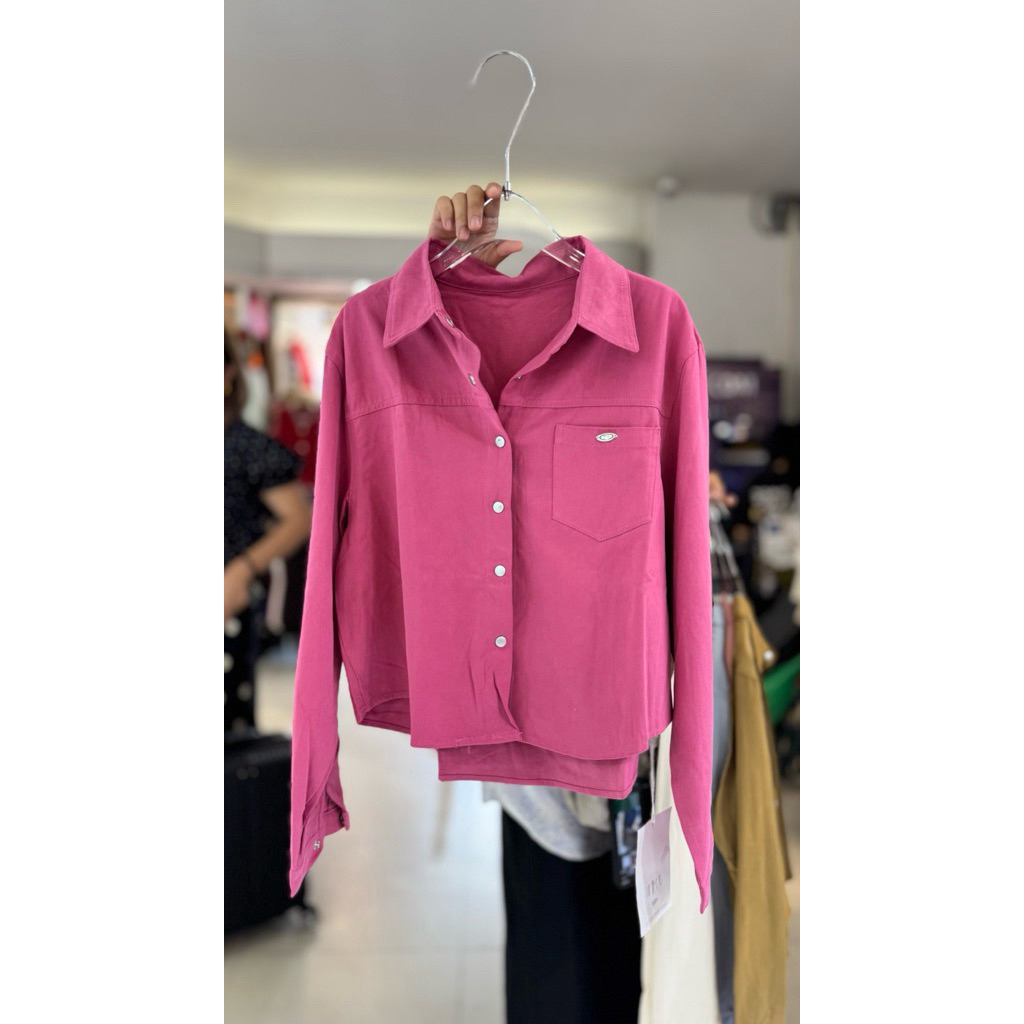TOP KEMEJA PINK FANTA