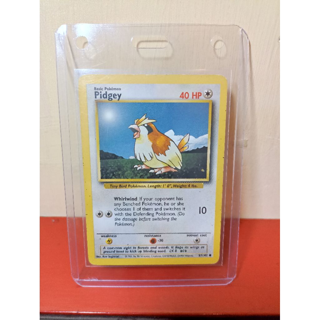 Kartu Pokemon Vintage Pidgey base set th 1999