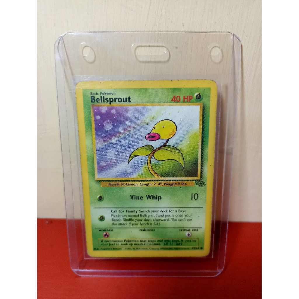 Kartu Pokemon Vintage Bellsprout base set th 1999