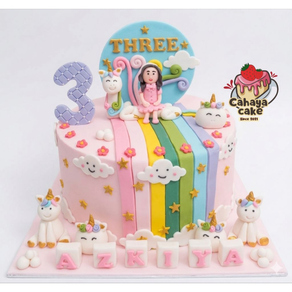 Kue Ulang Tahun Unicorn / Unicorn Cake / Kue Ultah Unicorn Anak Perempuan