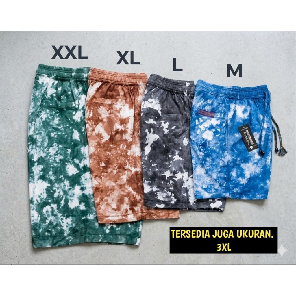 CELANA KOLOR UNISEX TIE DYE CELANA PENDEK PRIA WANITA CELANA OLAHRAGA