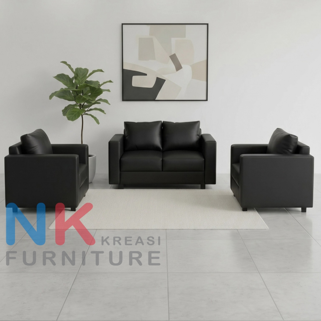 Sofa Tamu Minimalis 211, kursi kantor,  minimalis mewah + MEJA TAMU