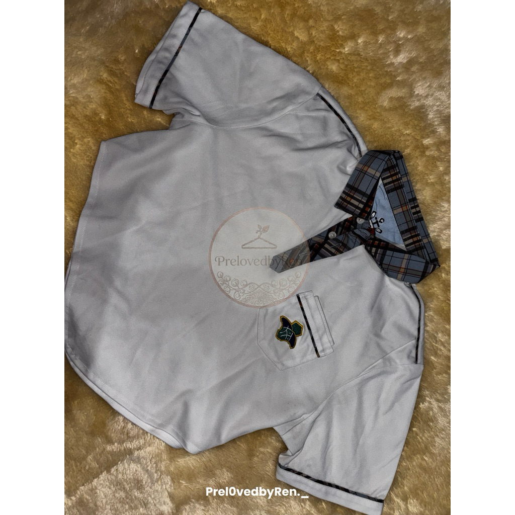 Kemeja Polo Crop Wanita Putih Premium | Atasan Crop Cewek Kekinian Big Size LD 130 Baju Casual Elega