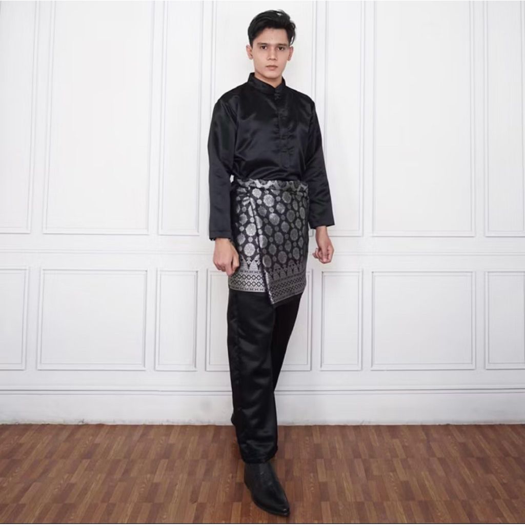 Setelan Baju Kurung Pria Melayu - Baju Kurung Pria Melayu -Baju Melayu Teluk Belanga-Baju Kurung Cek
