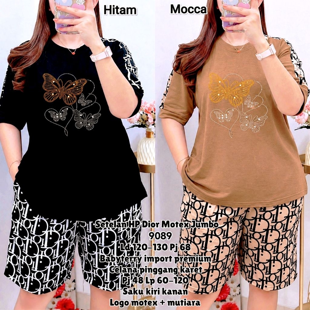 Setelan Pendek Wanita Jumbo LD 120 Babyterry Import Premium