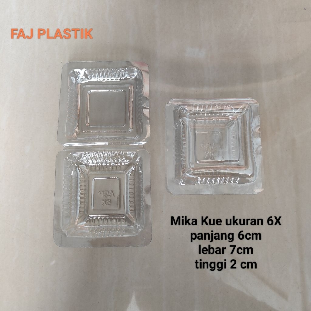 Mika kue ukuran 6X isi 100pcs  mika kue kering mika kue basah mika kue kecil ekonomis